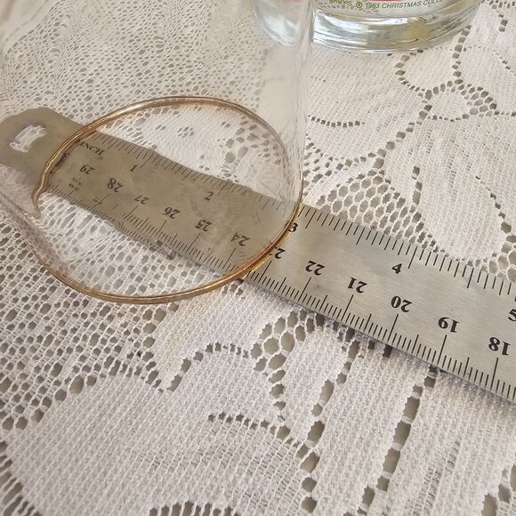 3 Arbys Christmas Holly Berry Ice Tea Glasses 5-1/4" gold rim green red 1980s - Picture 7 of 9